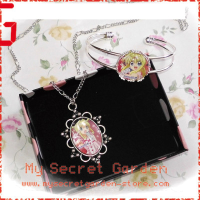Mermaid Melody Pichi Pichi Pitch ぴちぴちピッチ ( Lucia Nanami ) anime Cabochon Necklace and Bracelet Set Mermaid Melody Pichi Pichi Pitch ぴちぴちピッチ ( Lucia Nanami ) anime Cabochon Necklace and Bracelet Set
